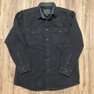 Long sleeve blue button down shirt by Grizzly Mountain large